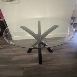 Glass table 46”