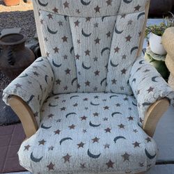 Glider Rocker Chair Stars Moons Pattern