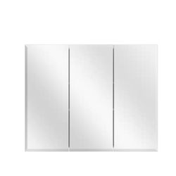 Glacier Bay 36.4 in. W x 30.2 in. H Rectangular Medicine Cabinet with Mirror in White with Adjustable Shelves