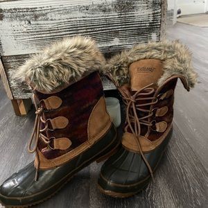 Womens Khombu Julliard Fleece-Lined Snow Boots Women's Size 8