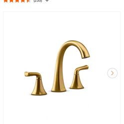 Kohler “Sundae” Bathroom Faucet - Vibrant Brushed Moderne Brass