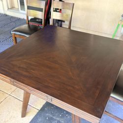 Solid Wood Dining Table + 5 Chairs 