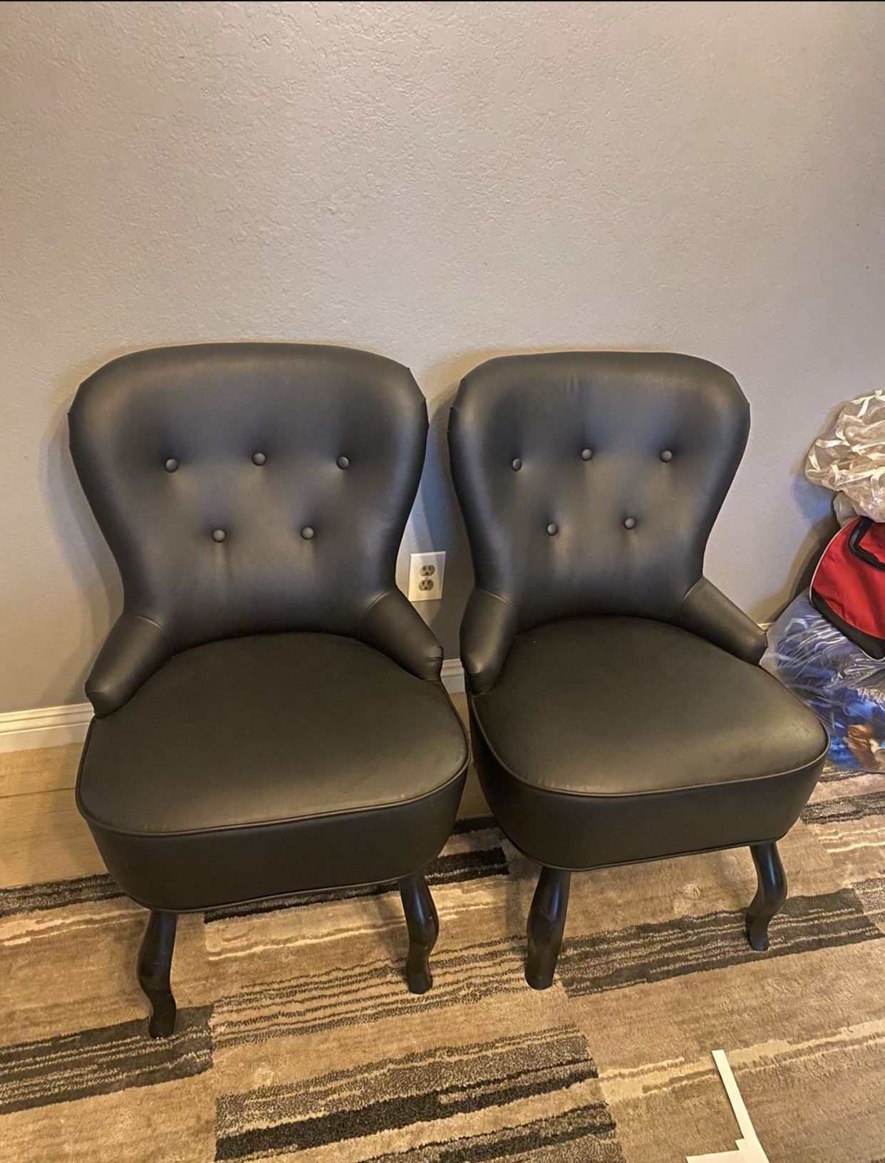 IKEA Omedelbar Leather Accent Chairs