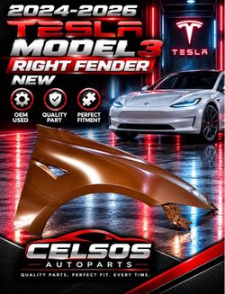 2024-2026 TESLA MODEL 3 RIGHT FENDER NEW