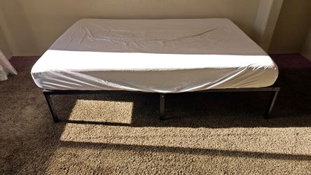 Full Bed Mattress and Metal Frame