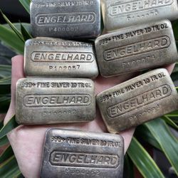 1 TR OZ ENGELHARD silver bars $950