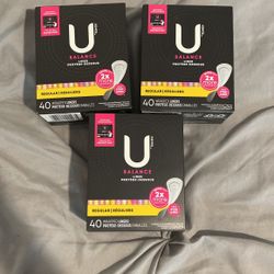 3 X 40ct Liners Regular 