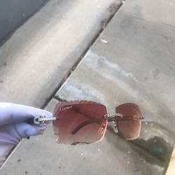 Black Buffs With Custom Diamond Cut Lens Bust Down Cartier