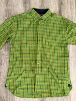 Tommy Hilfiger Men’s Size L/G Vantage 90’s Multi Colored Check Pattern Button Down