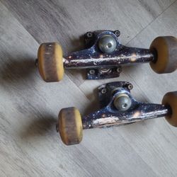 Used Once Krux Skateboard Trucks And Hook Ups Wheels 