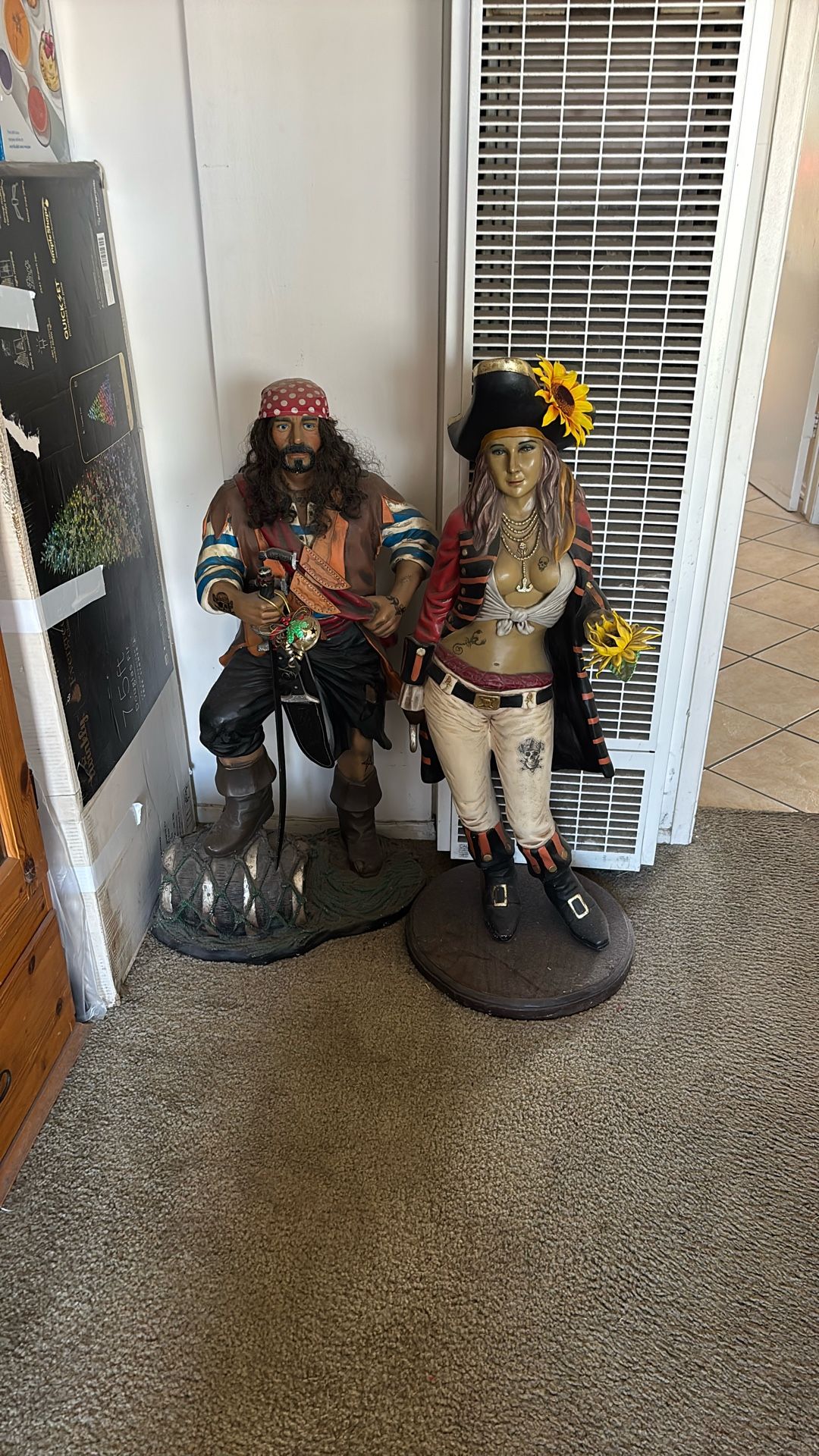 3 Feet Tall Pirate Statues 