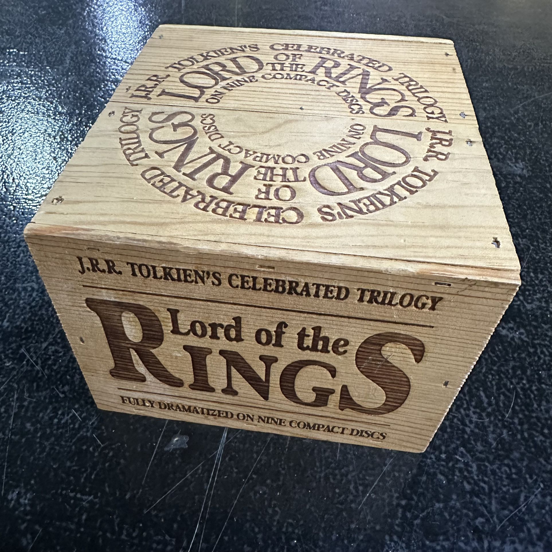 Lord of the Rings Trilogy Audio Book Wooden Box Set