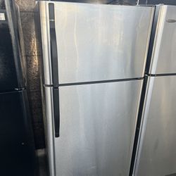 Silver Kenmore Apt Size Top Freezer Stainless Steel Fridge 