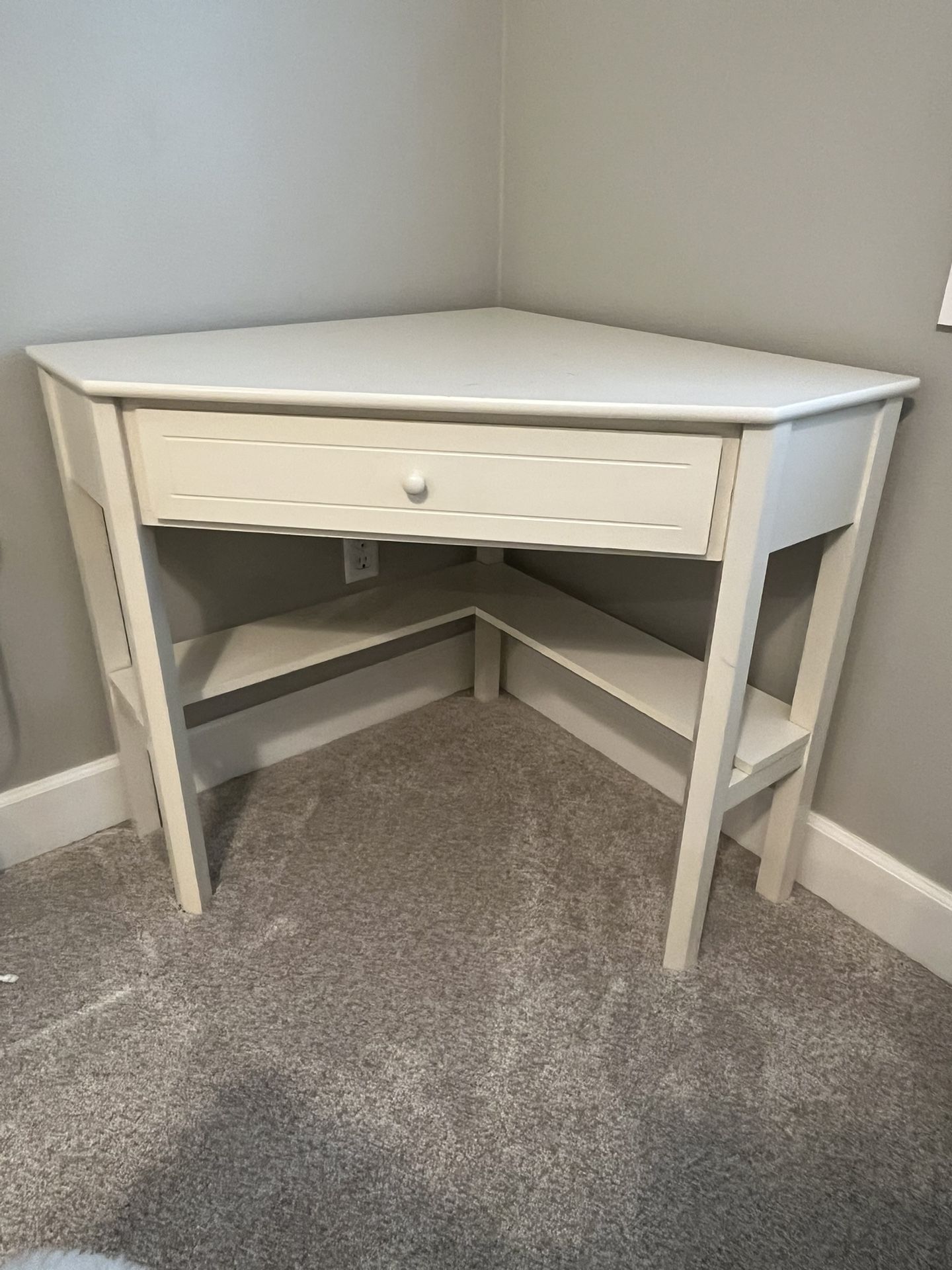 White Corner Desk