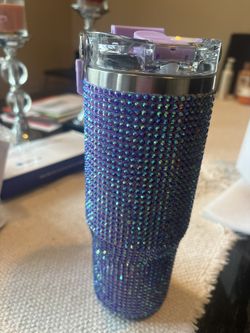 Purple. Bling Tumbler