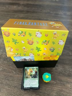 Magic the gathering final fantasy box w/ 100+ bulk cards and dice