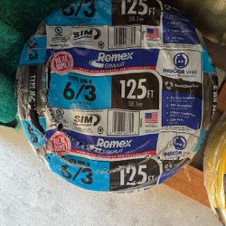 New Electric Wire Romex 6/3 125’