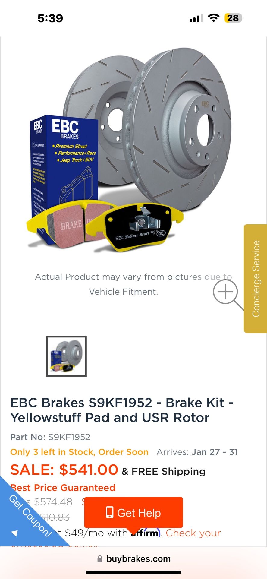 Ebc Brake Kit GMC 2500 19-24