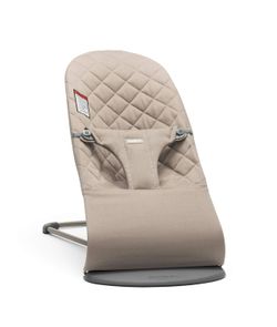 BabyBjörn Bouncer Bliss Sand Gray Woven Classic Quilt Adjustable Baby Seat