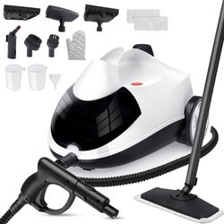 Steam Cleaner 1.5L Steamer for Cleaning Fast Heating 6-in-1 Multi-Surface with 8 Accessories UL499 Certified Heavy Duty Steam Cleaner for Home, Car, F