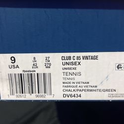CLUB C 85 VINTAGE UNISEX Reebok