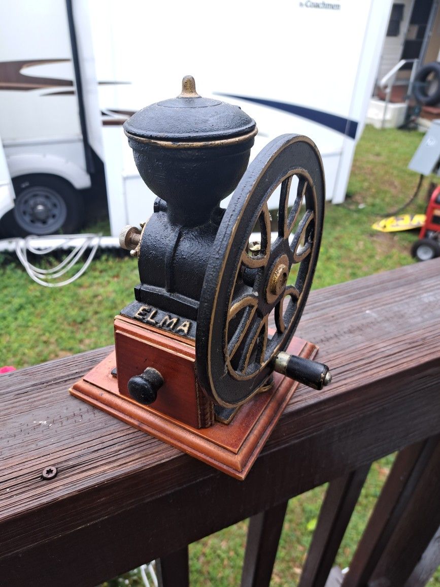 NOS Antique ELMA coffee Grinder