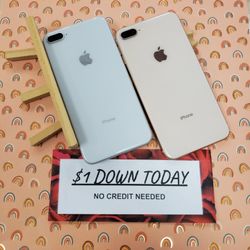 Apple IPhone 8 Plus Unlocked - $1 DOWN TODAY, NO CREDIT NEEDED