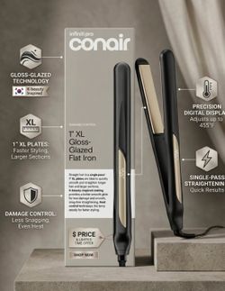 New InfinitiPRO by Conair Tourmaline Ceramic Flat Iron – 455°F