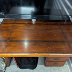 Solid Wood Coffee Table And Matching End Table