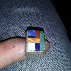 Hand Made.  Signed....navajo...    Ring.925 $100. .14 .Gram ..925
