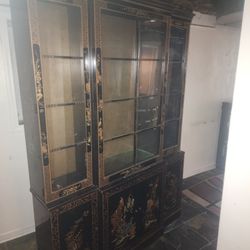 Antique Oriental China Cabinet