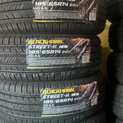 185/65/14 Blackhawk Tires 