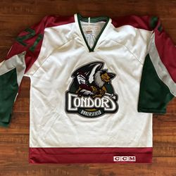 Rare Vintage Bakersfield Condors Official Embroidered CCM Hockey Jersey Sz L