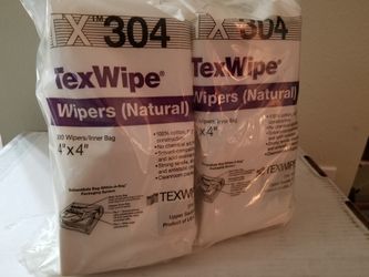Texwipe TX304 4"x4" Cotton Wipers ( Natural )