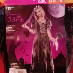 New Halloween Costume Of The Cemetery Bride Kids Size 