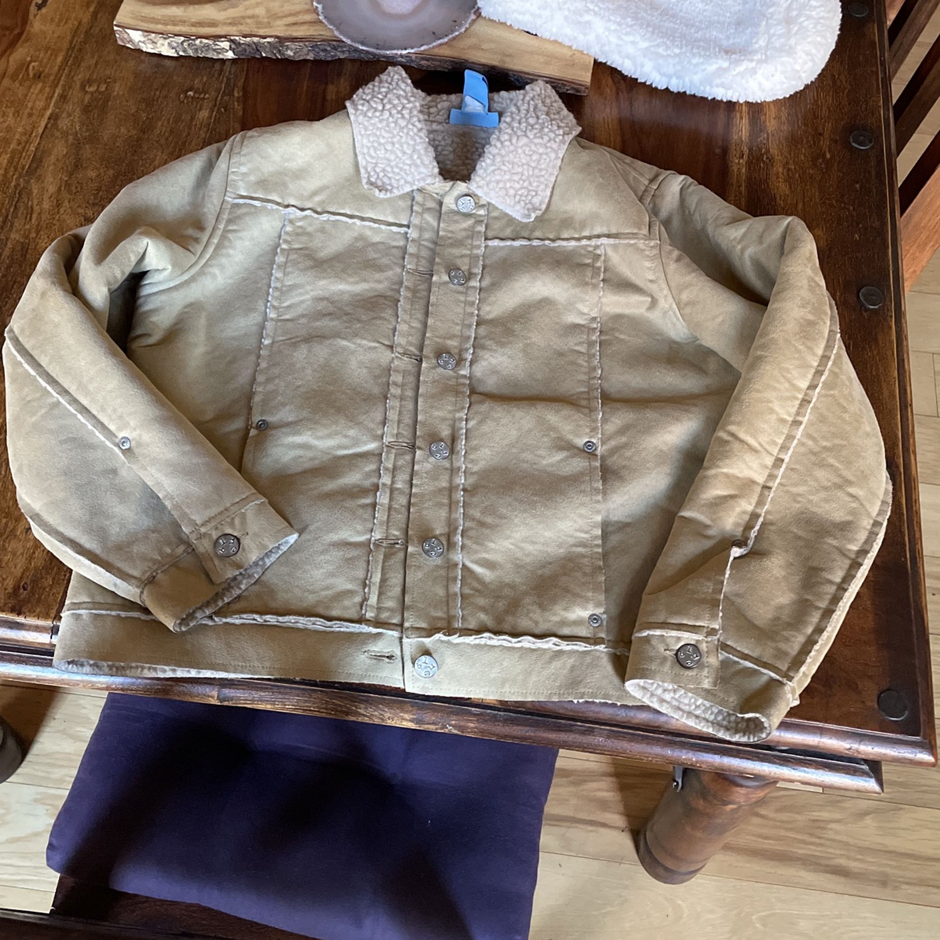 SO blue SIGRID OLSEN SHERPA JACKET Camel PM