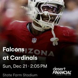2 Lower level tickets and blue parking To Az Cardinals vs Atlanta Falcons 