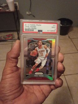 2019 panini prisms number 31 Trey young men silver prism basketball trading card