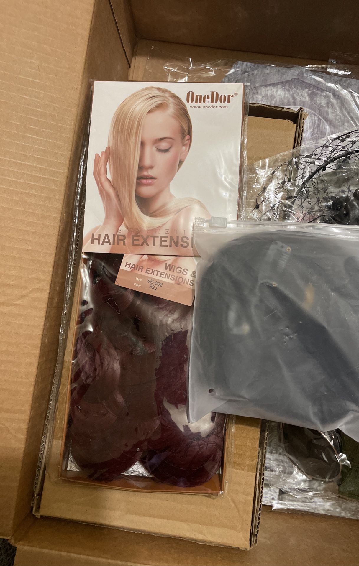 Hair Extensions Red & Black