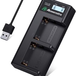 Powerextra 800mAh Battery / Charger NP-F970 NP-F960 for Sony NP-F950 Camcorders