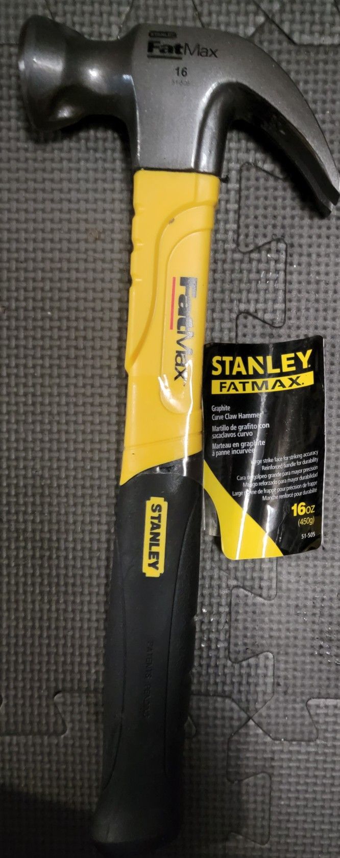 Stanley FatMax 16 Oz. Smooth-Face Curved Claw Hammer with Graphite