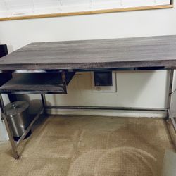 Desk, Filing Cabinet, Chair