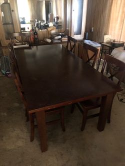 Eight seat dining table