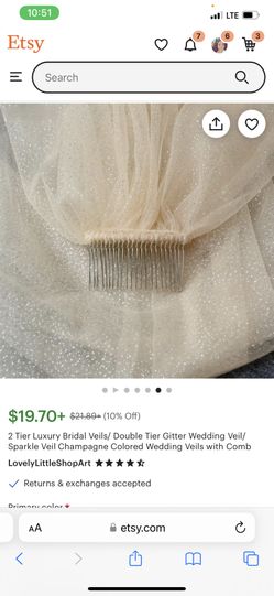 Sparkling Veil Champagne Color