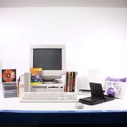 Apple Macintosh Performa 630CD Complete Vintage Bundle with Monitor, Keyboard/Mouse, Printer, Games, Manuals, and Accessories