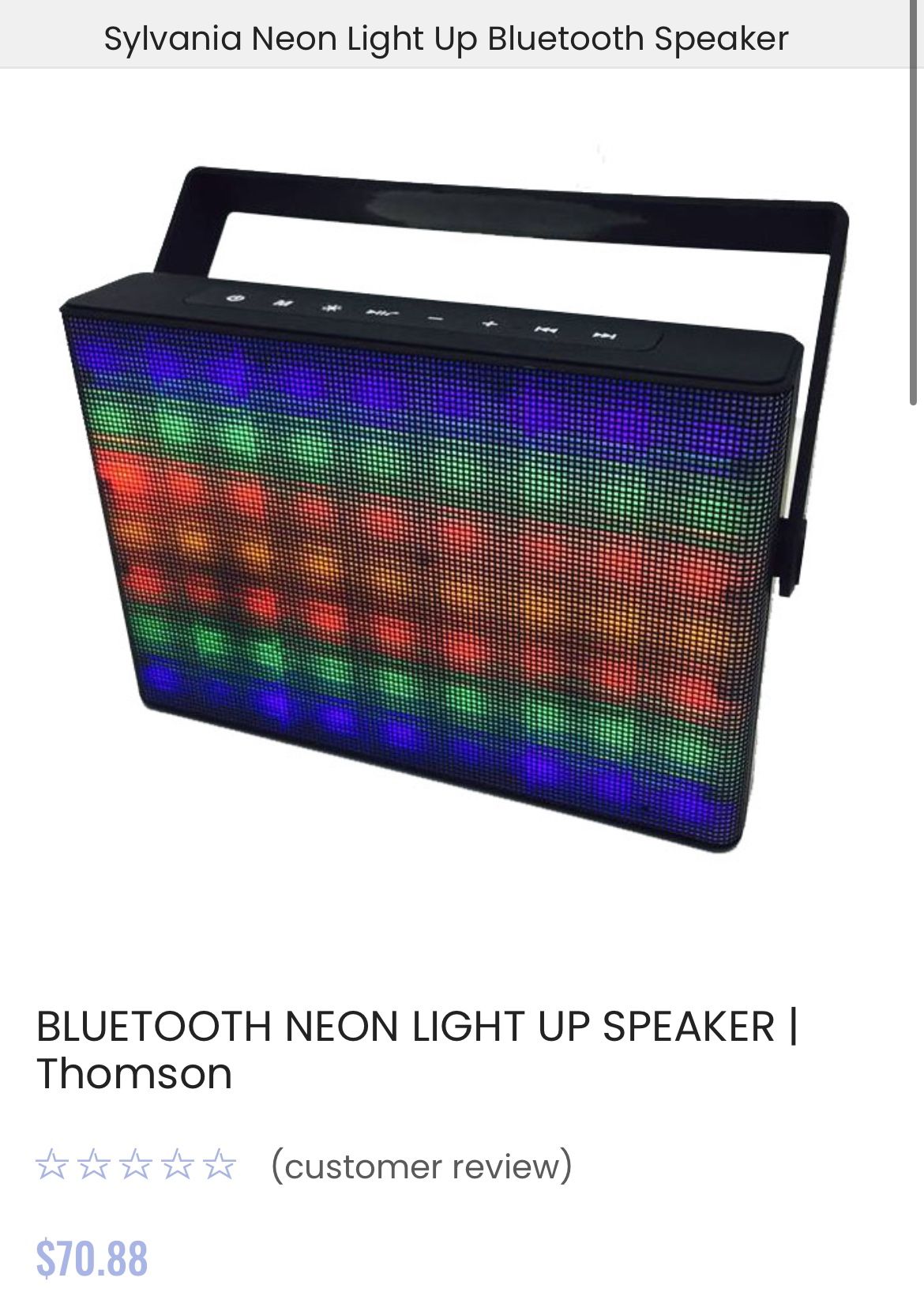 Bluetooth Neon Light Up Speakers