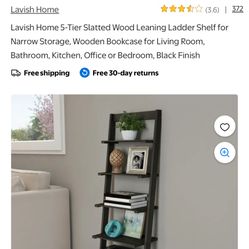 Leaning Book Shelf NIB