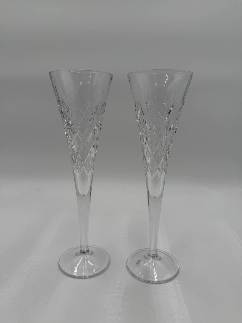 Set of 2 Lenox Irish Spring MacKenna Flute Glasses. Irish Cut Crystal-New In Box