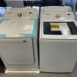 Samsung Top Load Set 4.5cu Washer 7.2 Cu Gas Dryer 