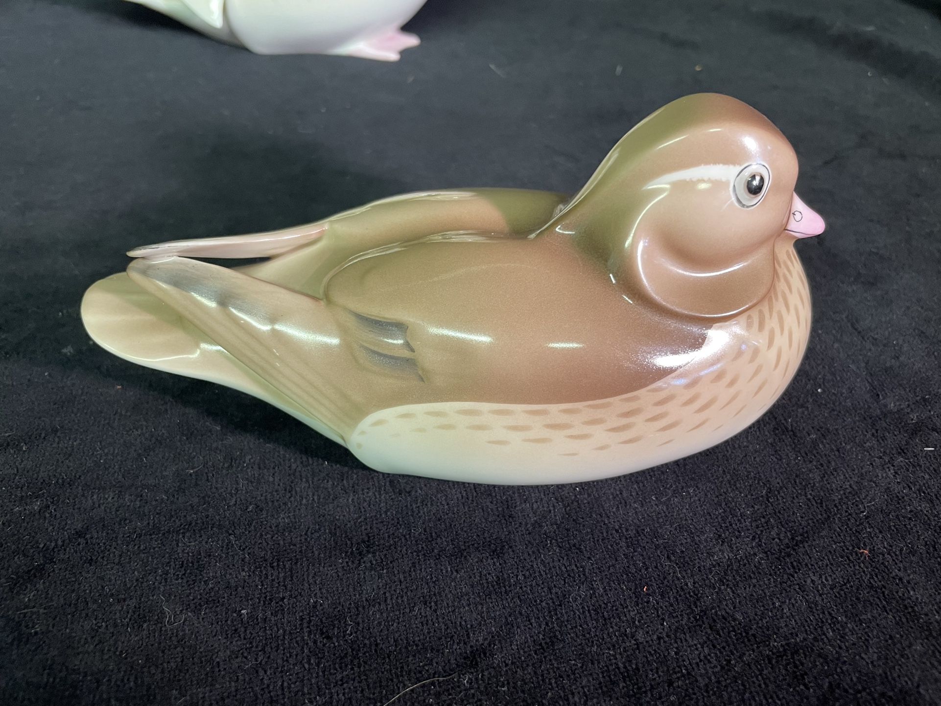 Vintage Noritake Nippon Toki Kaisha Bone China Mandarin Ducks Figurines (pair).